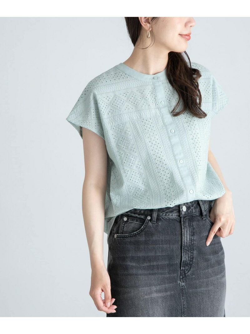 【SALE／30%OFF】『WEB限定』バンドカラーコットンレースシャツ Sonny Label サニーレーベル トップス ..