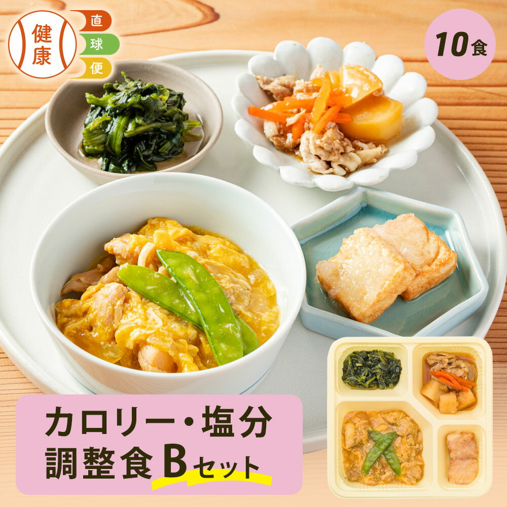 【12/1限定P5倍】 カロリー・塩分調整食Bセット 10食分 冷凍弁当 宅配弁当 宅配 弁当 食品 減塩 レンジ調理 時短 低カロリー 惣菜 カロリー 塩分 高齢者 健康 食事 詰め合わせ 制限食 食事制限 栄養食 時短調理 自宅療養 健康直球便 国内製造 健康 おすすめ 簡単調理
