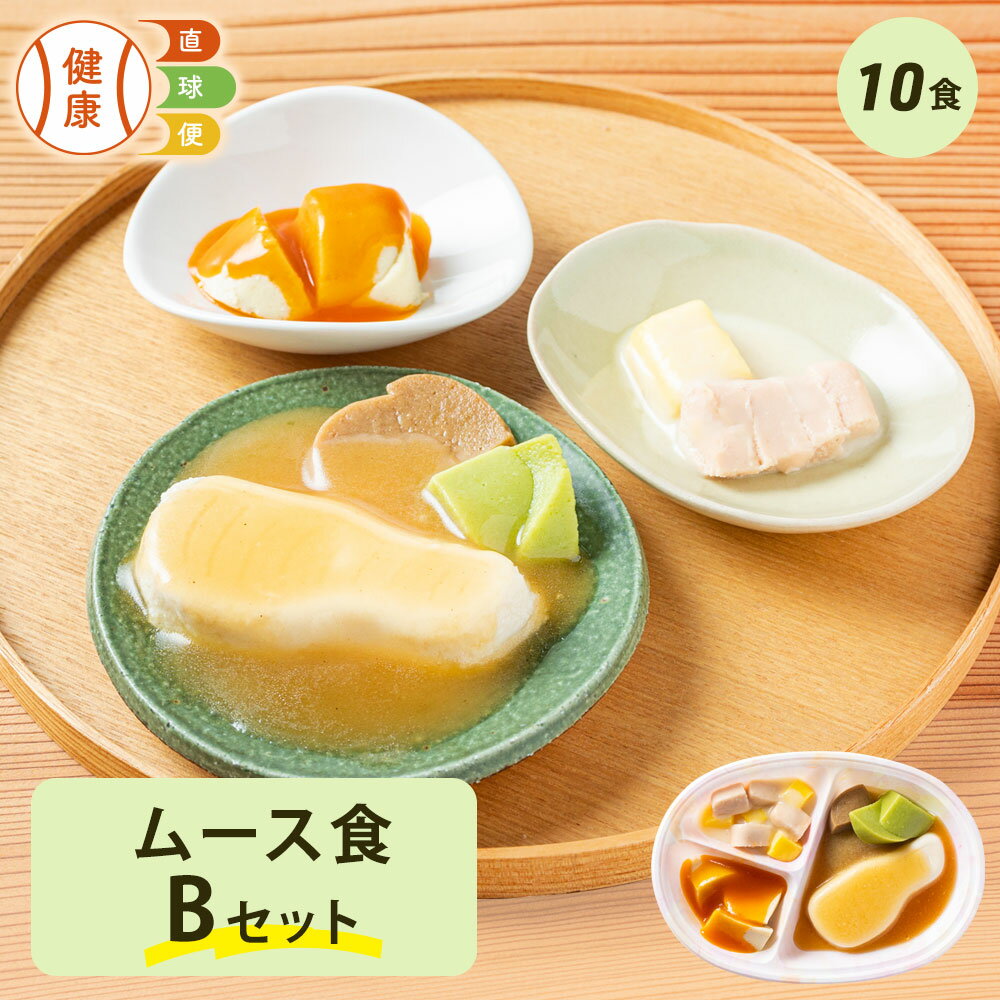 【12/1限定P5倍】 ムース食Bセット 10食分 冷凍弁当 宅配弁当 ムース食 惣菜 詰め合わせ 高齢者 高齢 介護食 栄養食 時短調理 嚥下 嚥下食 舌でつぶせる ムース ペースト とろみ 宅配 嚥下困難 献立 スマイルケア食 自宅療養 健康直球便 国内製造 簡単 時短 おかず