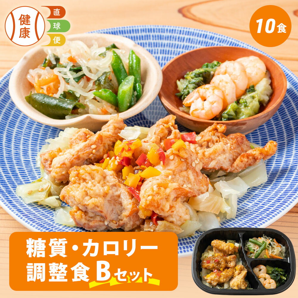 【12/1限定P5倍】 糖質・カロリー調整食Bセット 10食 10食分 糖質オフ 糖質カット 栄養バランス 宅配 冷凍弁当 おかず お弁当 冷凍 弁当 低糖質 ダイエット 通販 おすすめ カロリー 健康 糖質 惣菜 健康直球便 朝食 昼食 夕食 晩食 簡単 レンチン レンジ調理 自宅療養 時短