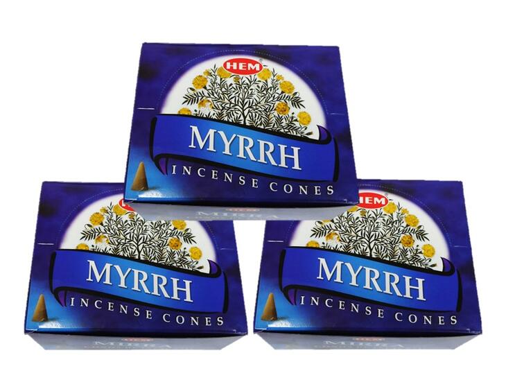 5のつく日はポイント10倍！！★インドHEM社のお香★ミルラ送料無料　3ケースセット(10個×12箱)×3ケースの..