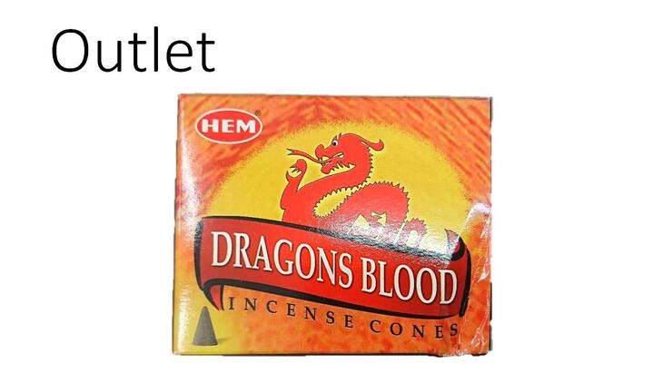 5のつく日はポイント10倍！！☆インドHEM社のお香☆★ドラゴン ブラッド★【訳あり品】☆箱潰れ☆お香コーン 1個1個あたり（10粒入り）コーンタイプ 送料無料定形外郵便※ポスト投函