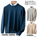 セーター メンズ 秋冬 クルーネック Vネック 韓国ファッション ゆったり 無地 ニット ウール おしゃれ トップス 暖かい 肌に優しい 柔らかい 長袖 ビジネ...