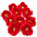 造花 ツバキ サザンカ 花のみ 5センチ 100個 (レッド)