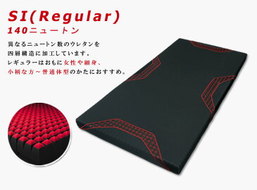 西川 エアー SI プレミアムモデル マットレス 敷き布団 ダブルサイズ 厚み9cm レギュラー (AiR AIR 西川 敷布団 ネイマール 大谷翔平 体圧分散 腰痛 背中 ウレタン 高反発 ブラック レッド)