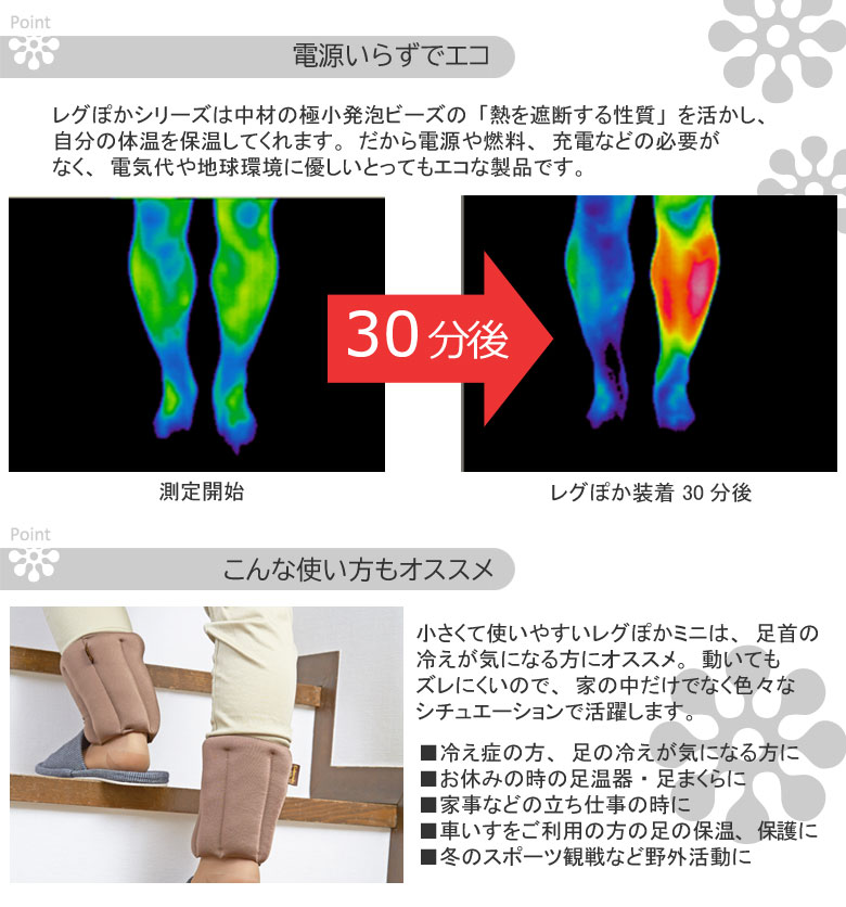 レグぽかミニ 足首 レッグウォーマー フリーサ...の紹介画像3