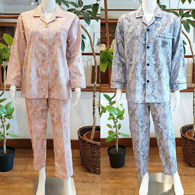 パジャマ 三峰 WIND 60サテンペイズリー柄 春夏秋用 TM12AF707 ナイトウェア 寝巻