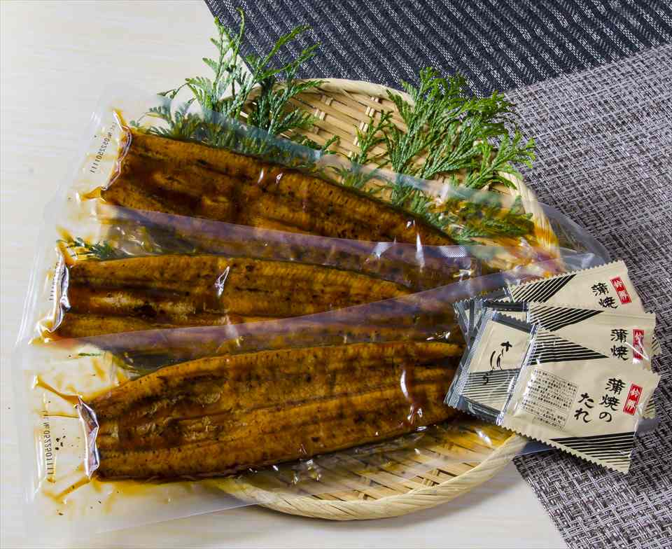 【期間限定予約】国産 鹿児島県産 鰻長蒲焼 3パック 5パック 青唐辛子小袋0.3g×3袋付き 青唐辛子小袋0.3g×5袋付き※12月上旬発送予定