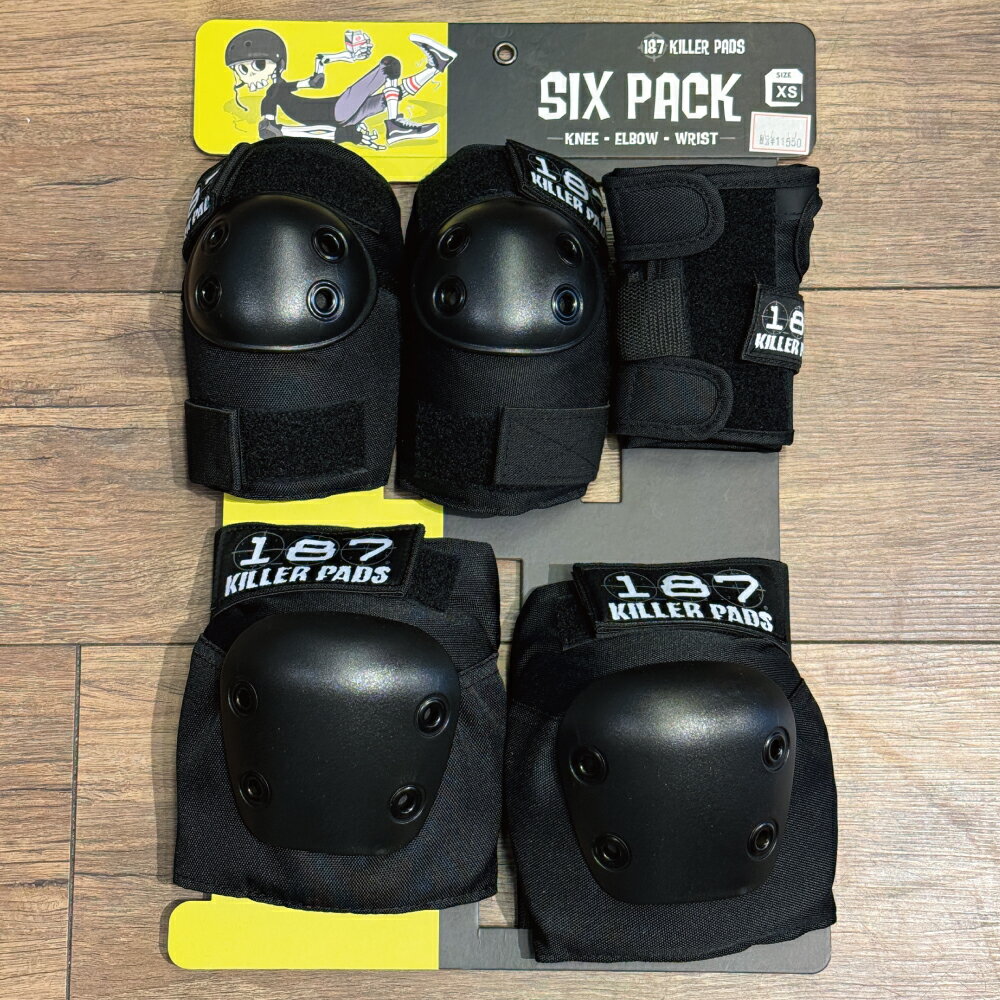 Rakuten - スケートボード.BMX プロテクター187 KILLER PAD SIX PACK XSサイズ 肘、膝、手首を守る3点セット