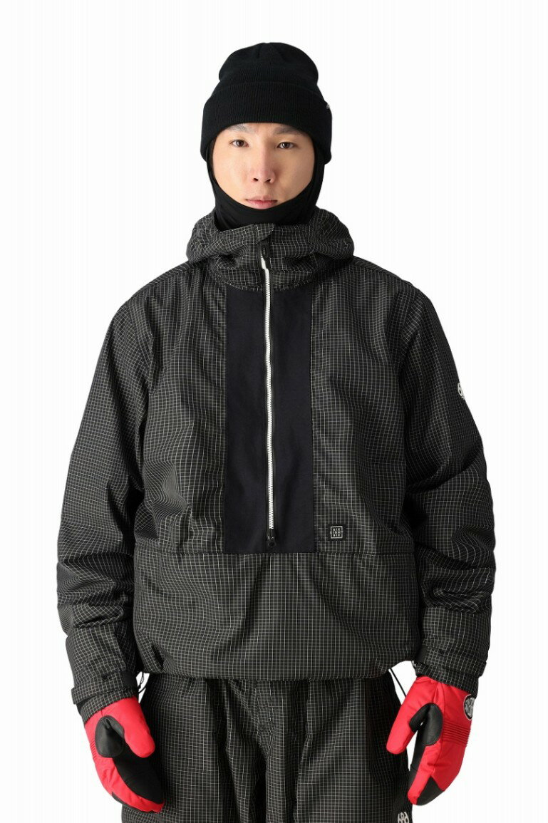 20%OFF24−25 686 GHOST 2.5L SHELL ANORAK BLACK GRID COLORBLOCK ...
