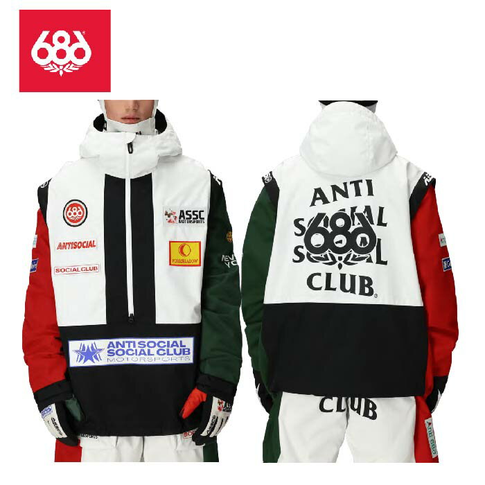 【発送可能】MENS 686 ASSC F1 ANORAK JACKET - ASSC WHITE COLORBLOCK Anti Social Social Club シッ..
