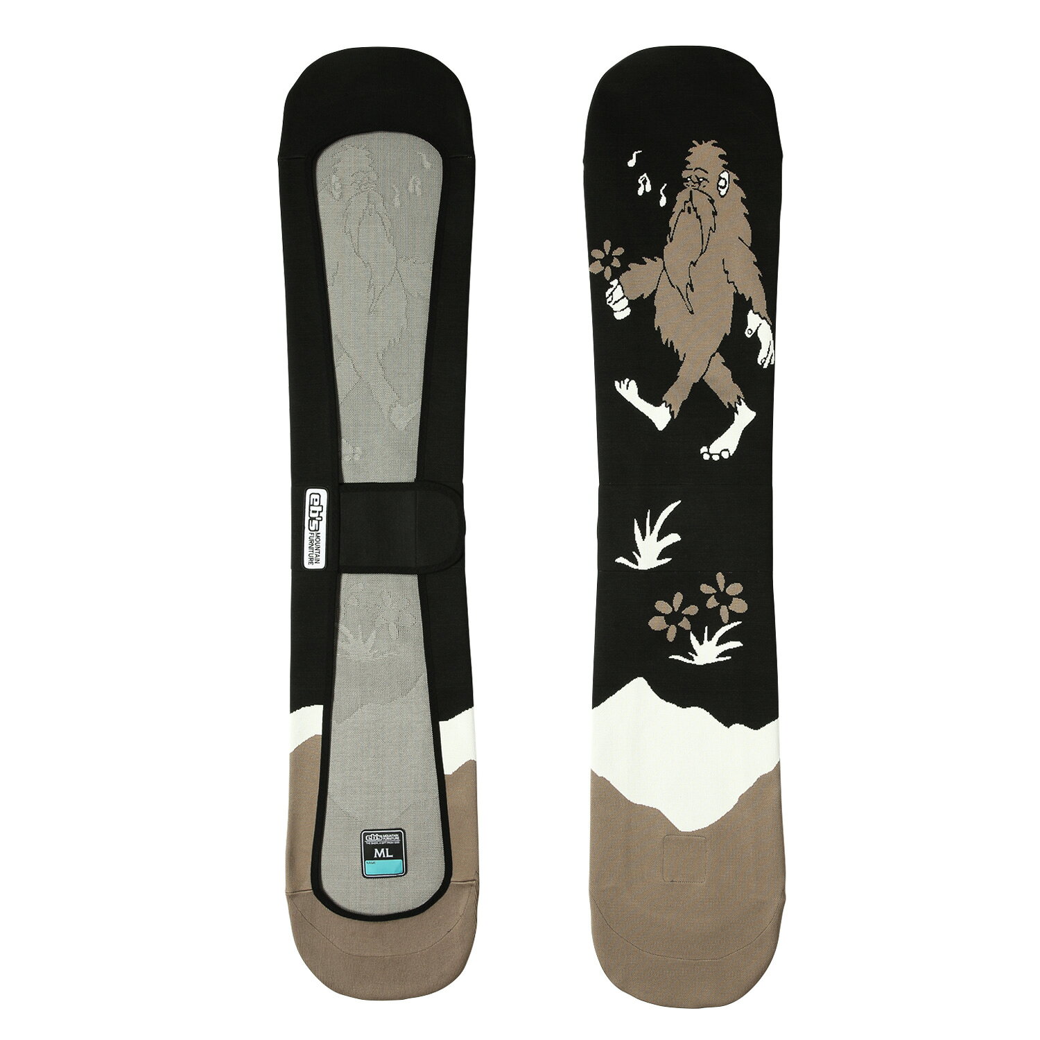 【伸縮ニットでボードを保護】26-27 eb's KNIT COVER YETI エビス スノーボード ニットカバー 伸縮性に優れたニット素材で、スノーボードへかぶせるように装着できるニットカバーです。エッジやソールをキズ・汚れから守り、中央のベルトでフィット感を調整できます。SMは全長138～150cm、MLは全長150～165cmのボードに対応します。素材はポリエステルです。 シーズン：26-27 メーカー品番：4600314 カラー・サイズは商品ページの選択肢をご確認ください。 ■ 商品画像・カラー・仕様について 本商品は、商品画像・商品説明・メーカー資料・カタログ画像等に基づいて販売しております。 撮影環境やご使用のモニター設定により、実際の商品と色味・質感が異なって見える場合がございます。 また、メーカー都合により、掲載画像と実際にお届けする商品で、デザイン・カラー・仕様・ロゴ位置等が一部変更となる場合がございます。 これらはメーカー正規仕様の範囲内となり、使用に支障のないものについては不良品には該当いたしません。 ■ 在庫について 当店では、実店舗と通販在庫を共有しております。 在庫管理には十分注意しておりますが、ご購入のタイミングによっては売り切れとなる場合がございます。 万が一、在庫切れとなった場合は、代替商品のご提案、またはキャンセルのご連絡をさせていただきます。 ■ 海外ブランド製品について 海外ブランド製品は、製造工程や検品基準の違いにより、軽微な塗装ムラ・表面の点・微細な凹凸・小さな擦れ等が見られる場合がございます。 これらはメーカー基準内の仕様であり、通常使用に支障がないものについては不良品には該当いたしません。 ■ 価格について メーカー希望小売価格は、メーカーサイト・メーカー資料等に基づいて掲載しています。 ■ 展示品・アウトレット・特価商品について 当店では、メーカー希望小売価格より20％以上割引されている商品を「特価商品」として販売しております。 特価商品には、実店舗でのディスプレイ商品、旧モデル、型落ち商品、長期保管品、展示品等が含まれる場合がございます。 そのため、化粧箱や商品本体にキズ・擦れ・汚れ等が見られる場合がございます。 あらかじめ商品の特性をご理解いただいたうえでご注文ください。 ■ 加工作業について WAX加工やバインディング取付け作業を行う場合、作業工程上、専用バイスで商品を固定することがございます。 その際、商品表面に軽微なキズや跡が付く場合がございますが、使用に支障のないものについては不良品には該当いたしません。 ■ 返品・キャンセル・交換について ご注文確定後のキャンセル、内容変更、交換はお受けできません。 「イメージと違う」「サイズが合わない」「色味が思っていたものと違う」「デザインが異なるように感じる」「注文を間違えた」等、お客様都合による返品・交換はお受けしておりません。 商品不良・誤配送を除き、返品・交換はお受けできません。 特価商品、アウトレット商品、展示品、加工済み商品につきましても、お客様都合による返品・交換はお受けできません。 上記内容をご確認・ご了承のうえ、ご注文をお願いいたします。