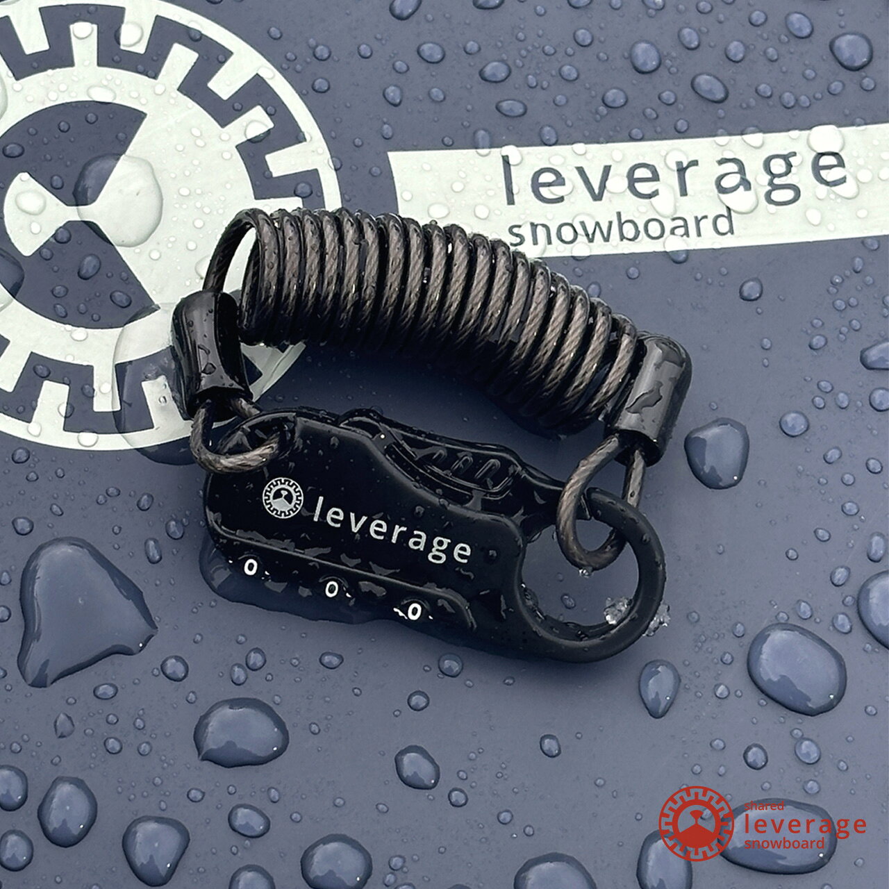 26-27 LEVERAGE CABLE LOCK レバレッジ ケーブルロック 3桁ダイヤル スノーボード ...