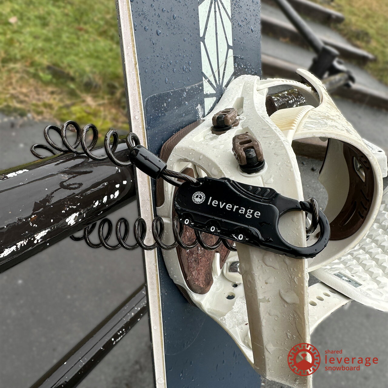 26-27 LEVERAGE CABLE LOCK レバレッジ ケーブルロック 3桁ダイヤル スノーボード ...