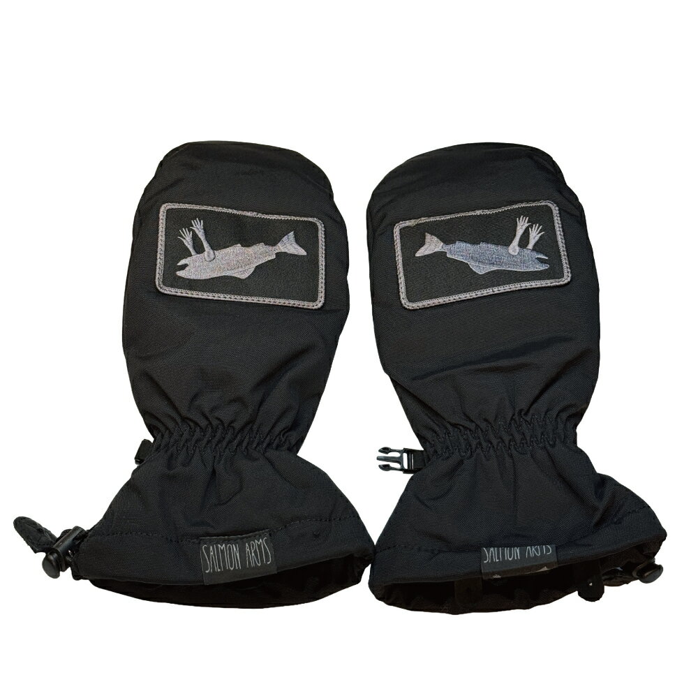 SALMON ARMS サーモンアームズ スノーボード ミトン グローブ 25-26 Classic Mitt Logo Black/Grey Lサイズ クラシックミット ロゴ ブラック グレー 日本正規品