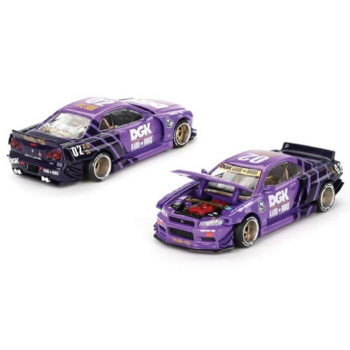 街道ハウス×DGKコラボ『スカイライン GT-R R34』ROULETT RACER MODEL / mini GT / KAIDO HOUSE / 街道ハウス / ミニカー / DGK / スケートボード / スケボー