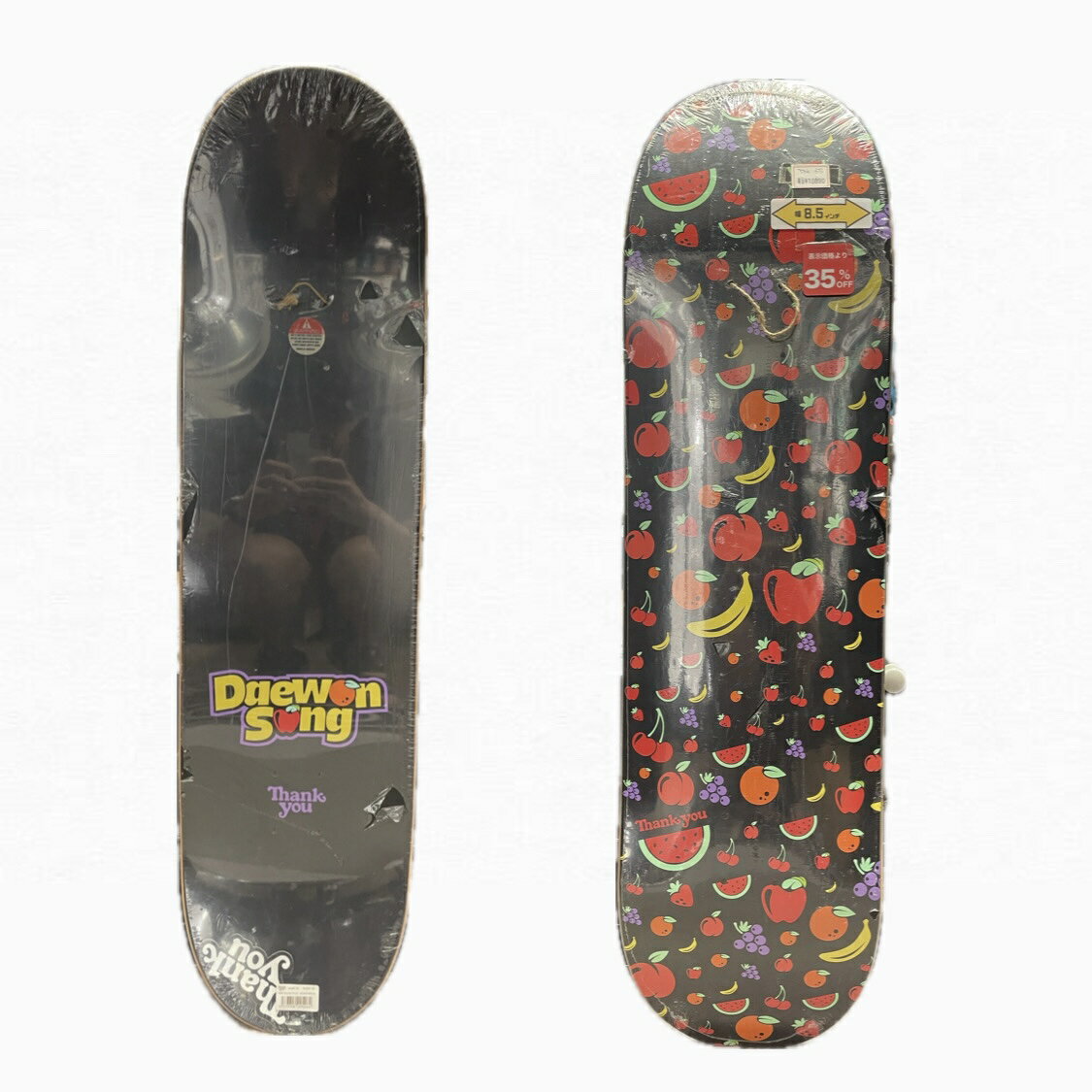 【旧モデル35%OFF】8.5インチ THANKYOU FRUIT SALAD スケートボードデッキ