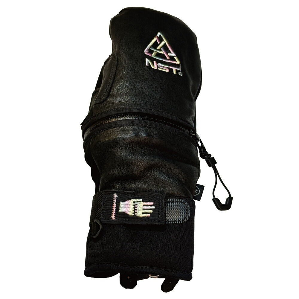 【アウトレット】HAND OUT GLOVES ハンドアウト グローブ 24-25 NATURAL SELECTION TOUR コラボ MITTEN NST COLLAB ブラック Sサイズ レザー ミトン プリマロフト スノーボード スキー 日本正規品