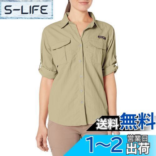 楽天S-LIFE[Little Donkey Andy] レディース UPF 50+ 紫外線保護シャツ 長袖 フィッシングシャツ 通気 速乾 色：B.ライトイエロー、サイズ：2XL Regular