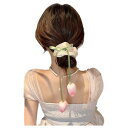 【送料無料】FASELE ヘアゴム 髪ゴム シュシュ 光沢感 ヘアアクセサリー シンプル ローズ 森ガール エレガント 優雅的 上品さ 髪飾り 女性 高弾性 おしゃれ 日常 通勤 プレゼント 贈り物 色:オフホワイト・チューリップ