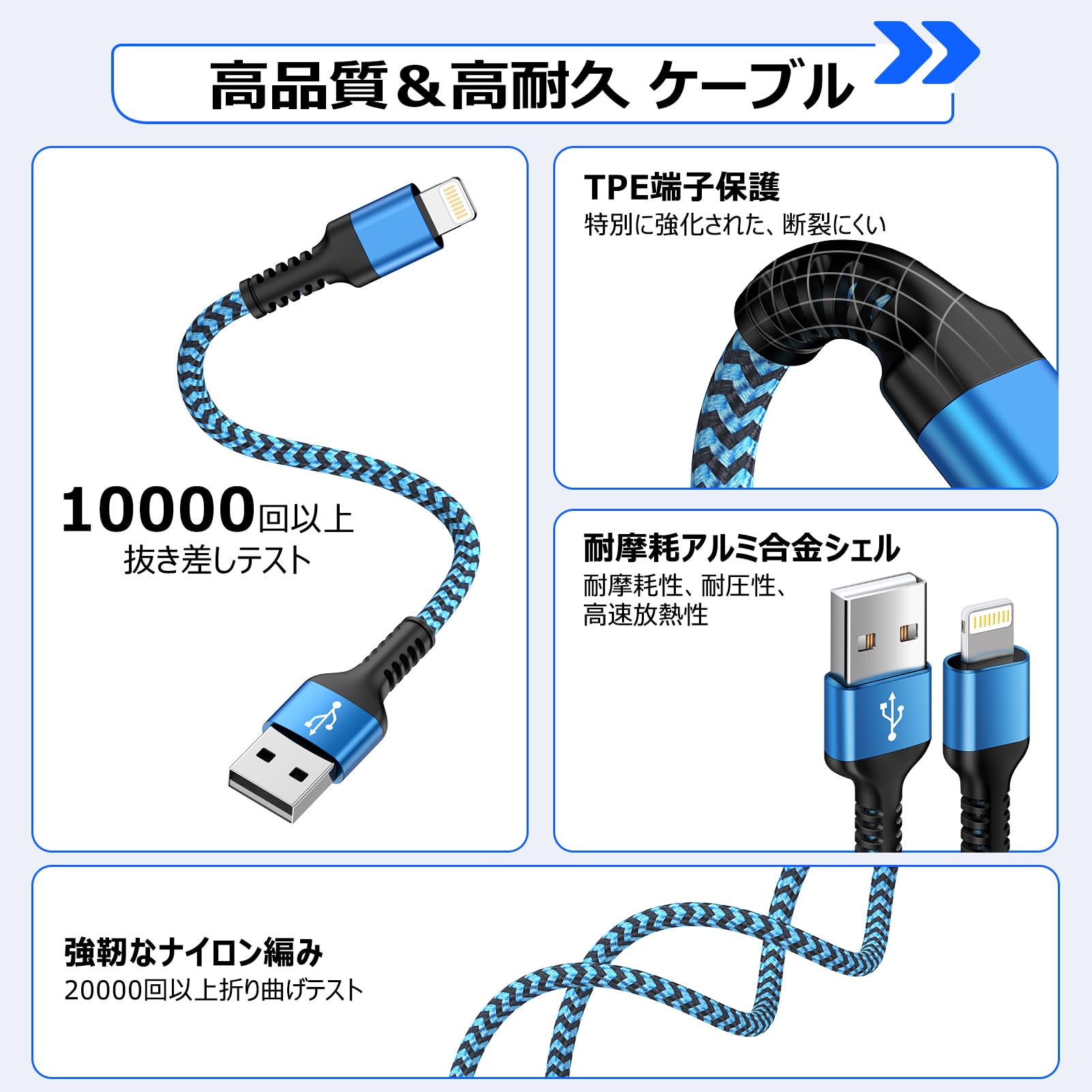 【送料無料】iPhone充電ケーブル 30cm 2本セット MFI認証 ライトニングケーブル 短い Lightning コード 2.4A 急速充電＆高速データ転送 Haoano USB アイフォン 充電ケーブル 0.3M 超高耐久ナイロン iPhone14/13/12/11/SE/SE2/SE3/XR/X/8/7/iPad Air/Mini/Pro 対応