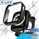 【フルカバー保護】Kawoco アップルウォッチ 防水 カバー Apple Watch SE Series 6 5 4 対応 44mm ケース 2 in 1 前後の保護 耐衝撃 iWatch 一体型 ケース 44 mm マットのブラック(2)