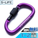 TITECOUGO アウトドア カラビナ おしゃれ 登山 小型 アルミ Dフック 頑丈 ネジロック バンジーコード ブランコ hammocks ハンモックテント ?キャンプ 用品 キーホルダー 釣り ハイキング ペット karabina 紫 1個