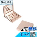 Frcolor 2Pcs空メイクパレット再使用可能6グリッドアイシャドウケースコンテナボックス化粧鏡付きdiy口紅リップグロスパウダー化粧品(ピンク)