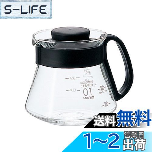 HARIO (ϥꥪ) V60 󥸥С 360ml 1~3 ֥å ҡСǮ饹  XVD-36B