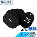【送料無料】オープン工業 番号札 小判札 荷札 整理券 小 黒 25枚 1-25番 セット BF-70-BK