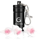 Quietide 耳栓 安眠 防音 睡眠用耳栓 小さいサイズ フィルター搭載 遮音値32dB 飛行機 仕事 勉強 繰り返し使用可能 携帯ケース付き 日本語説明書付 Q5 桜色