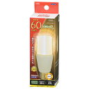 LED電球 T形 E26 60形相当 電球色 LDT7L-G IG92 06-3747 OHM オーム電機