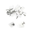 YFFSFDC プラスチックアングルブラケット アングル 背板止め l型アングル 止め金具 ネジが付き プラスチック製コネクタ ホワイト コーナーブレース クロ...