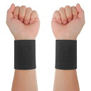 CINECE リストバンド 薄手 冷感 汗拭き 汗吸収 8CM/12CM 夏用 2枚セット 速乾 通気性 ロング ショート スポーツ 野球 ランニング 男女兼用 (8CM ブラック)