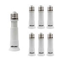 DiCUNO E26→E26口金延長アダプター 8cm~10.5cm長さ調節可 6個セット