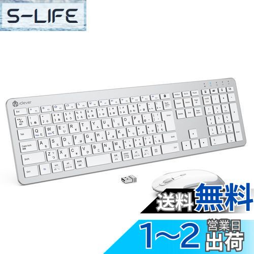 iClever ܡ 磻쥹 ޥ å ̵ Ų JISܸ Type-Cż ƥ󥭡դ 2.4G ޥ 3...