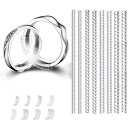 【送料無料】SHULLIN 16本セット リングストッパー リングアジャスター 指輪 サイズ調節 リングサイズ調整用シリコンパッド 透明 目に見えないリングサイ...