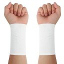 CINECE リストバンド 薄手 冷感 汗拭き 汗吸収 8CM/12CM 夏用 2枚セット 速乾 通気性 ロング ショート スポーツ 野球 ランニング 男女兼用 (12CM ホワイト)
