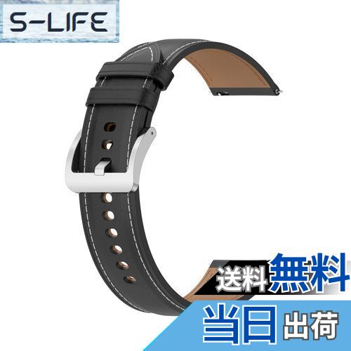【送料無料】[SHEAWA] for HUAWEI WATCH GT4 46mm/GT5 Pro 46mm/GT5 46mm バンド ベルト 本革 WATCH GT3 Pro 46mm/WATCH GT 3 46mm レザー 交換バンド 交換ベルト アクセサリー (ブラック)