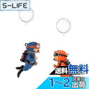KALOLINNA アクアリウム 水槽 装飾 2個入り 樹脂 安全性 耐久性 ダイバーアクアリウムペンダント水槽水景オーナメント装飾浮遊小型オーナメント (ブルー+オレンジ)