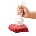 happykau 肉筋切り器 肉叩き 24本刃 ミートテンダライザー 肉たたき ステンレス鋼 携帯式 肉すじ切り 肉用筋切り お肉が柔らかくなる 肉刺し器 筋取り 調理小道具 キッチン用品 (ホワイト)