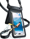Aomiker スマホ 防水 ケース 小物入れ 収納ポケット付き : 海 プール 水中 撮影 IPX8 スマフォ ぼうすい バッグ 首かけ 水泳 カバー ダブルパック 潜水 ポーチ すまほ 携帯 けいたい アイホン 顔認証 通話 海水浴 iPhone 16e 16 15 14 plus pro promax 13 mini 12 11 プ