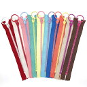 カラフル バイカラー リング ファスナー 10本 セット (15cm, タイプE)