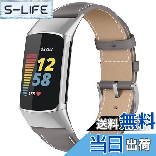 【送料無料】[LanQii] レザーバンド Fitbit charge 6/5 対応 バンド PUレザー素材 ベルト ソフト 柔軟性 ビジネス風 交換ベルト レディース&メンズ 革製ストラップ Fitbit charge 6/5