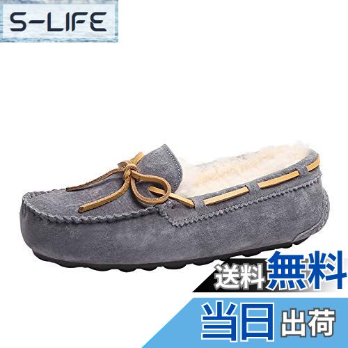 【送料無料】[N gaji] [nagaji] モカシン レディース 自社製 ムートンシューズ シープスキン 本革 純粋羊ファー 5612 レディースブーツ スリッポン 柔らかい 保温