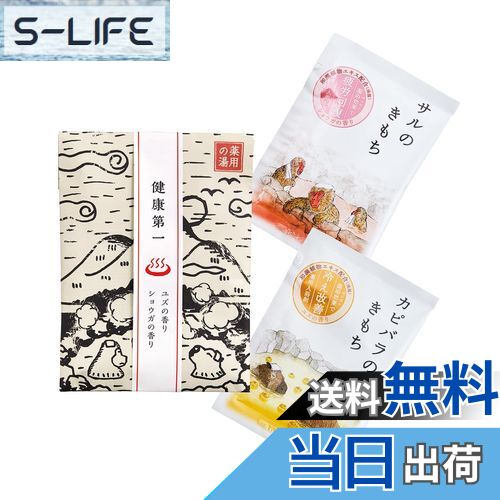 【送料無料】【医薬部外品】キモチ薬用 サンクスミニギフト(メッセージ付き)薬用入浴剤2包 疲労回復 血行促進 色:乳黄色