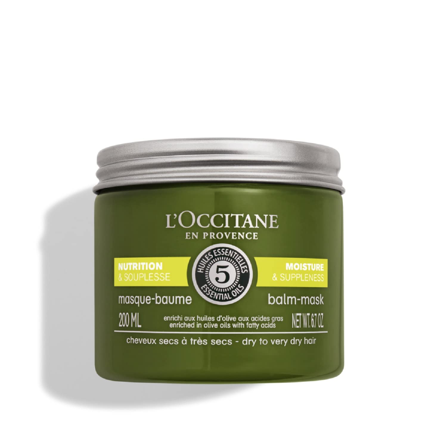 【送料無料】ロクシタン(L'OCCITANE) ファイブハーブス ディープモイスチャライジングヘアマスク 200mL 色：グリーン