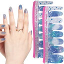 【送料無料】INCOCO インココ ネイルシール 貼るだけ マニキュア 硬化不要 シー スター Seeing Stars ブルーラメ ハンド&フット兼用 速乾 ペディキュア 色:ブルー、サイズ:1ペア (x 1)