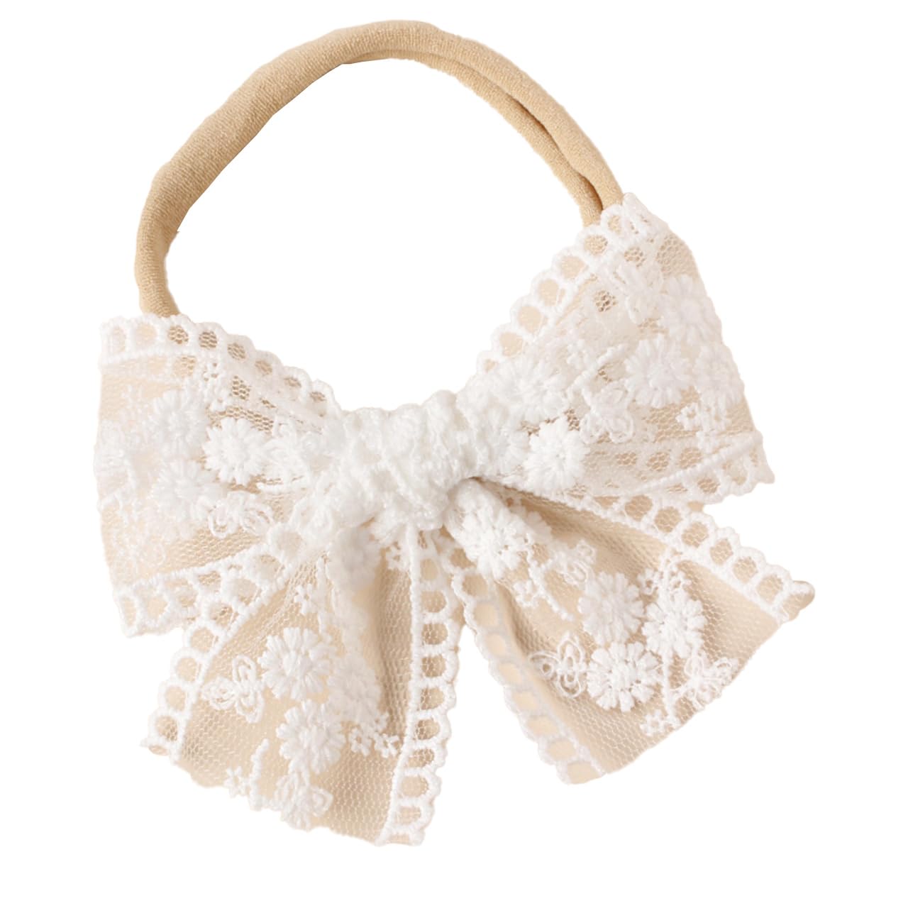 【送料無料】[ホワイトファング] ヘアゴム エレガント レース リボン コレクション 髪飾り 日常 レディース ZA094 色：ホワイト