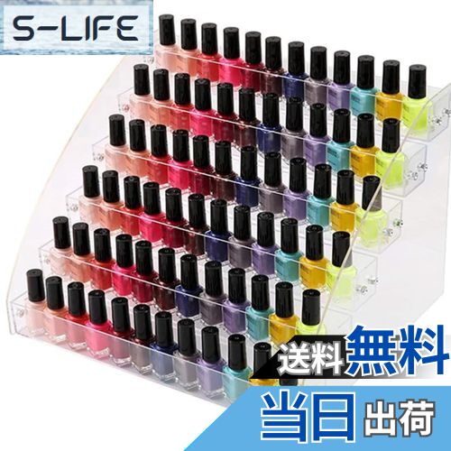 【送料無料】Floratek マニキュア 6段クリアアクリルスタンド 6層 透明 収納ケース ホルダー 大容量 強い耐久性 レディース ネイルジェル ネイルカラ...